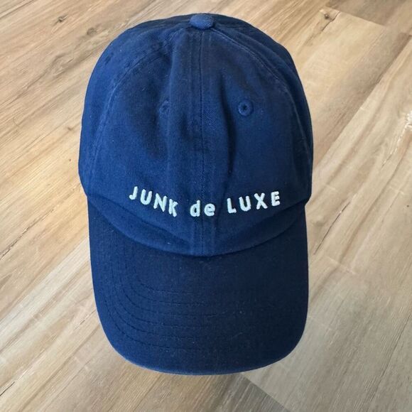 Junk De Luxe Baseball Navy Blue Hat Adjustable Strap Luxury Denmark European - Picture 1 of 8